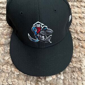 New Era 59FIFTY Jupiter Hammerheads Hat Fitted 7 1/2 Black Minor League Baseball
